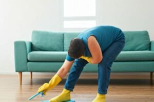Spring cleaning checklist showing a clean and organized home ready for the new season